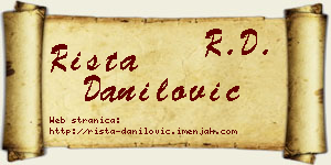 Rista Danilović vizit kartica
